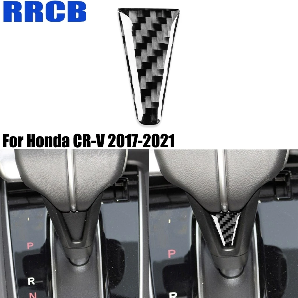 

For Honda CR-V CRV 2017 2018 2019 2020 2021 Carbon Fiber Gear Shift Decorative Interior Cover Sticker Auto Trim Car Accessories