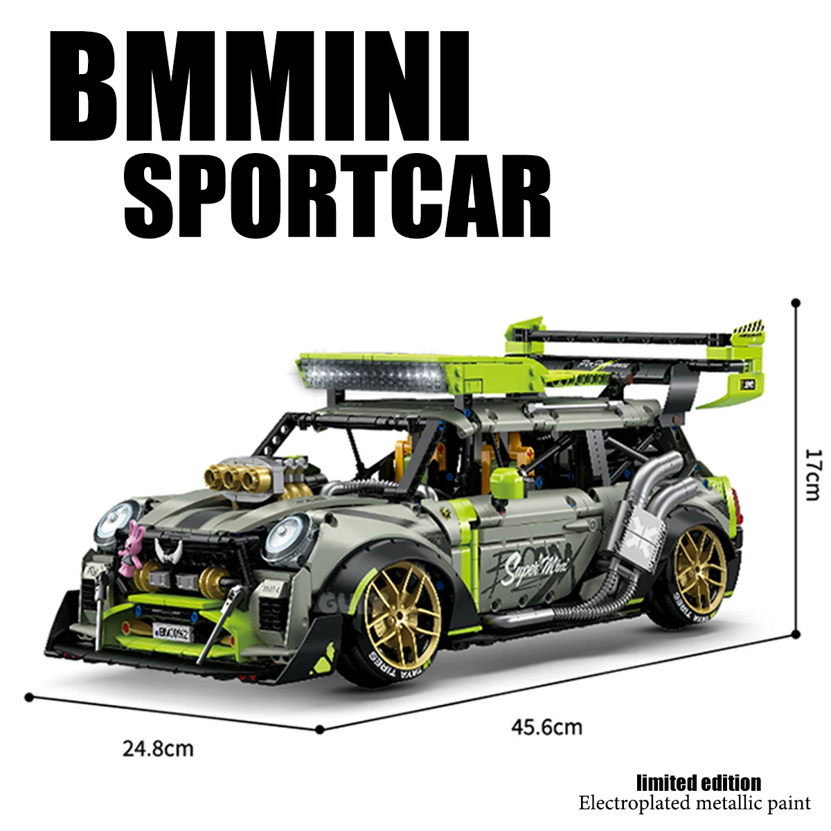 

BMW mini building blocks sports car block sets 1:8 scale Speed Champion technology car model adult sets collectible car