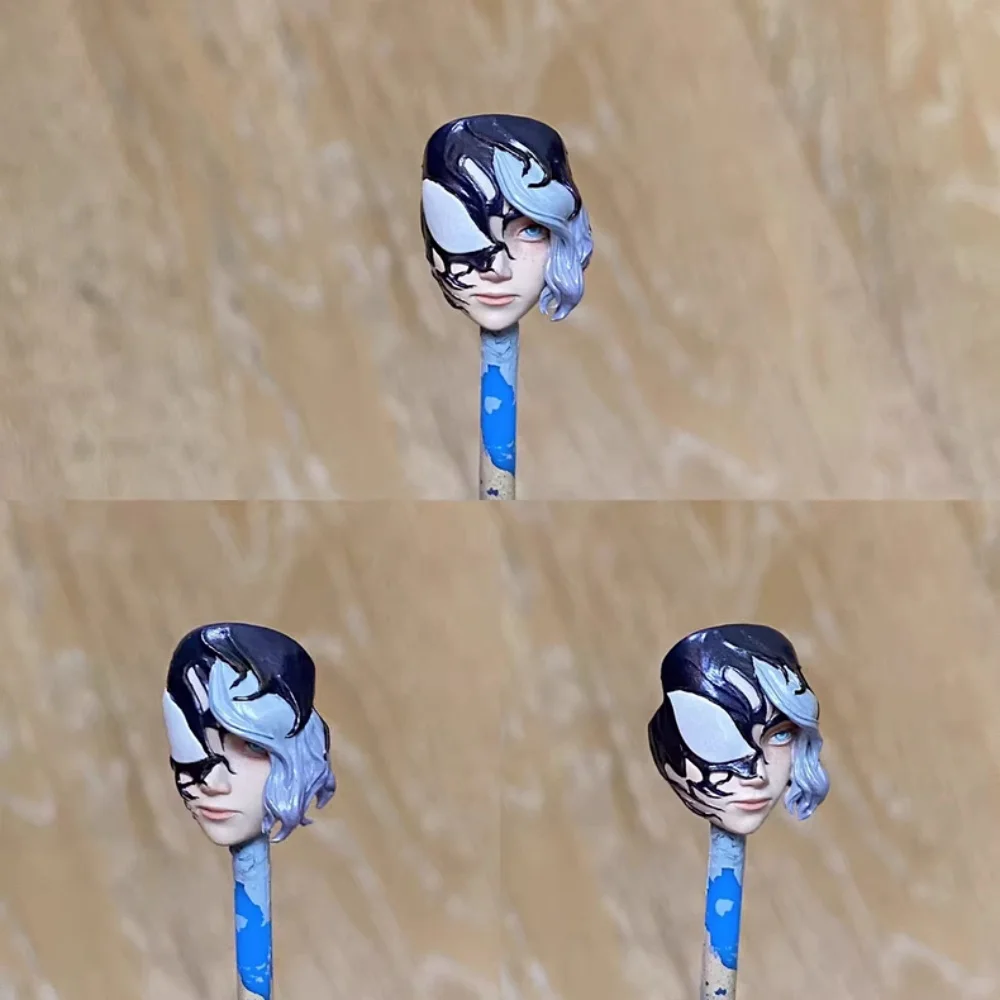 【30days Made】1/12 Scale Female Soldier Gwen Classic Spider Painted Unpainted Head Sculpture For 6''Action Figure Fit Kaiyodo