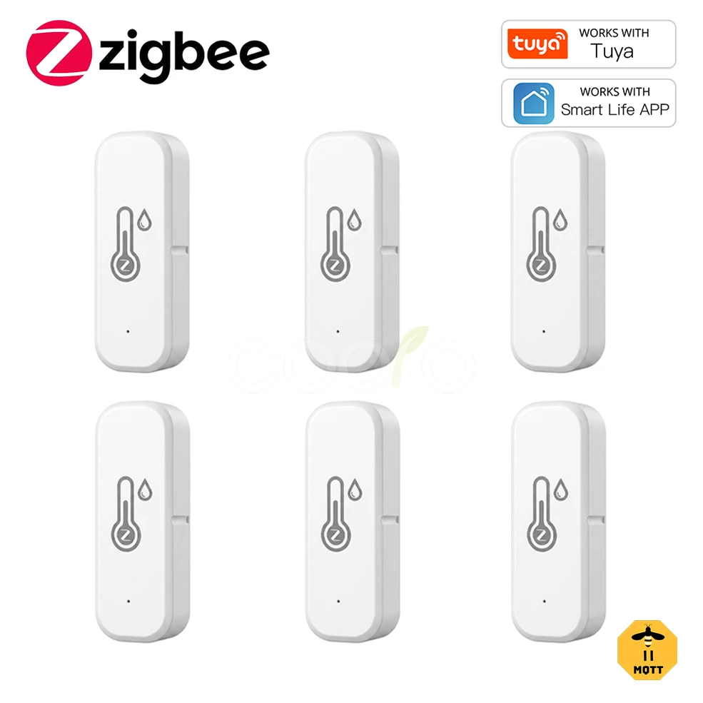 Tuya Zigbee 3.0 Temperatur- und Feuchtigkeitssensor, Smart Home Innenhygrometer, App-Fernüberwachung, funktioniert mit Smart Life Z2M, Hub erforderlich