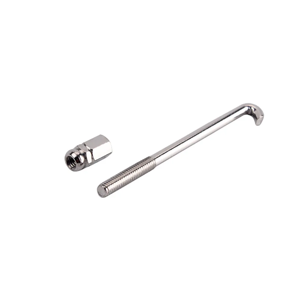 

24Pcs Chrome Finish Banjo Round Hook Heavy Duty Metal Banjo Parts Compatible with Most Banjos Standard Thread Replacement