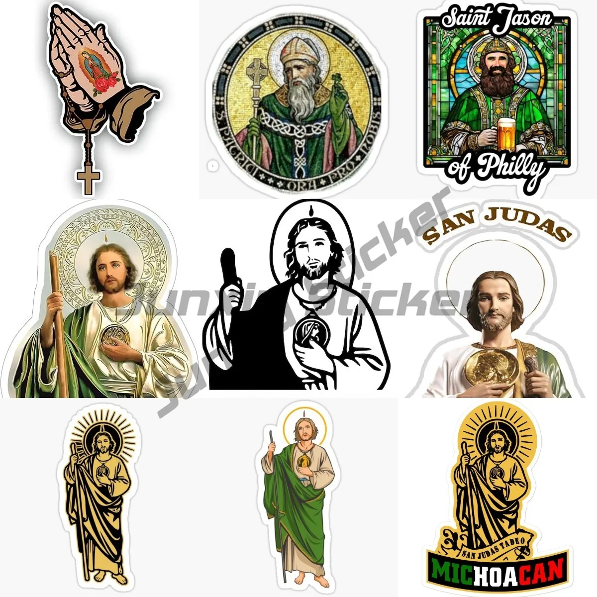 

San Judas Sticker Saint Jude Thaddeus Catholic Church Decal Car Window Wall Rooms Truck Door Bumper Refrigerator Computer