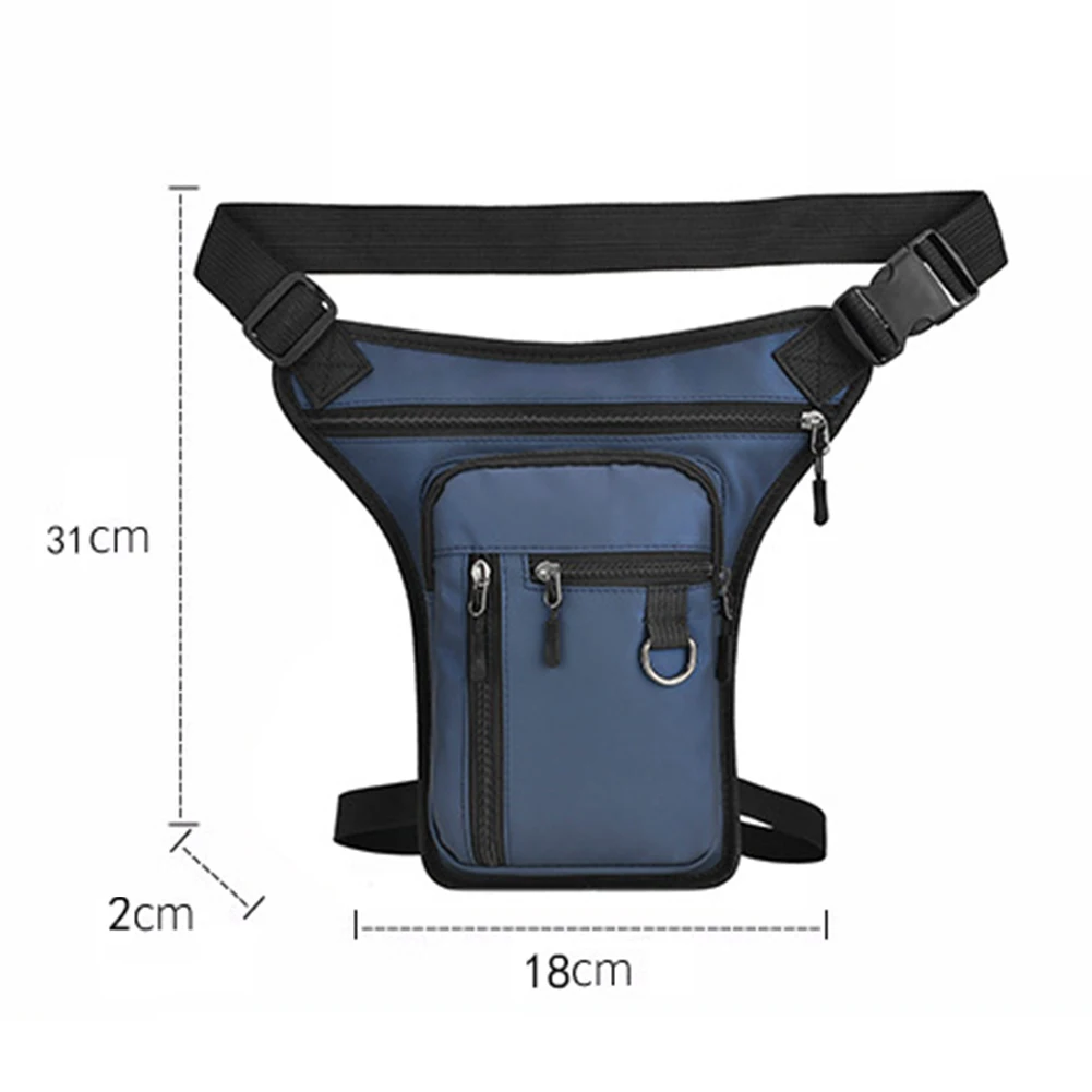 Bolsa lateral para pierna de motocicleta para hombre, bolsa con cinturón para el muslo con múltiples bolsillos, de cuero PU, para pierna y cadera, para deportes al aire libre