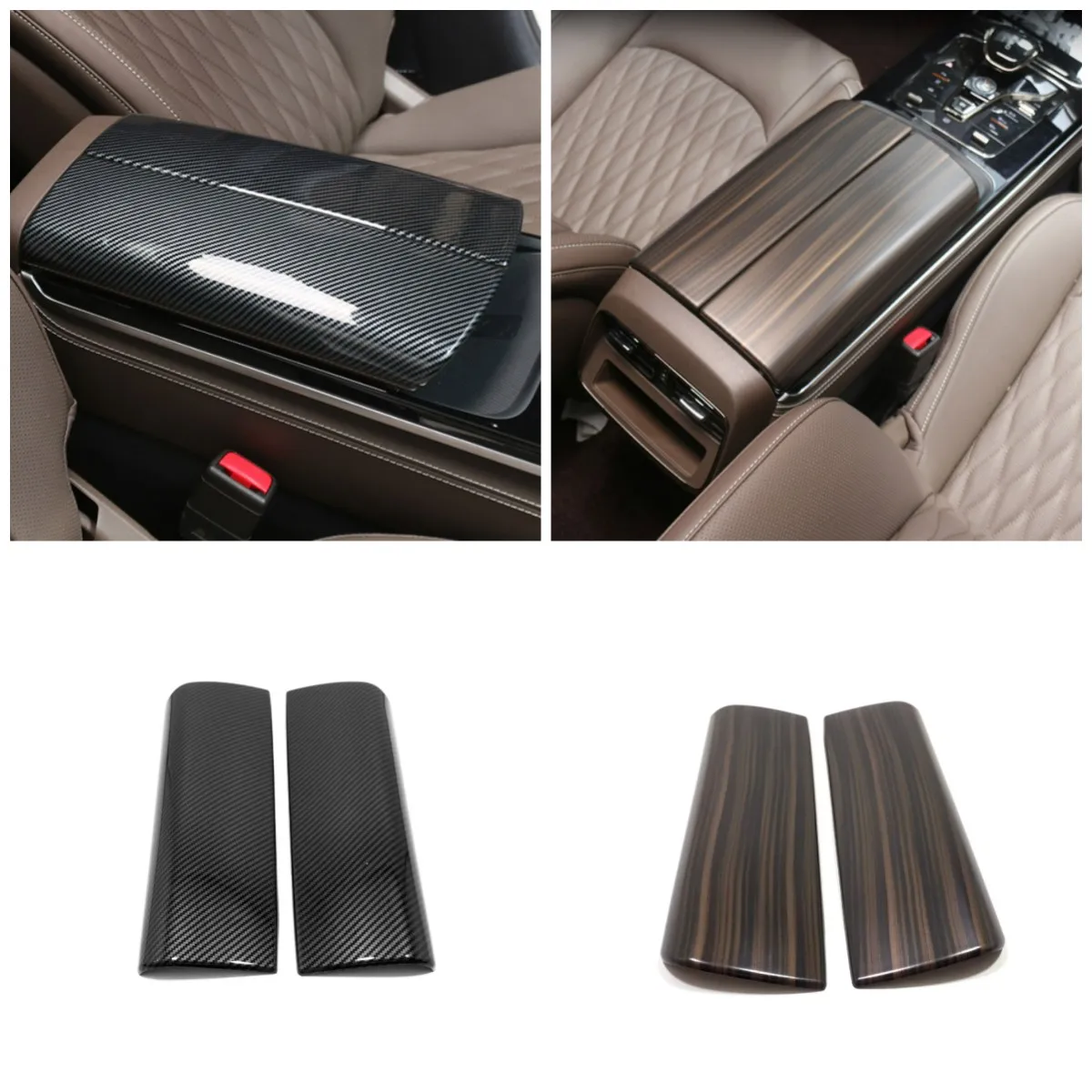 For BYD HAN  Ev Dm 2022 2023 Accessories Auto Carbon Fiber Color Armrest Box Cover Car Body Kit Upgrade Accessories