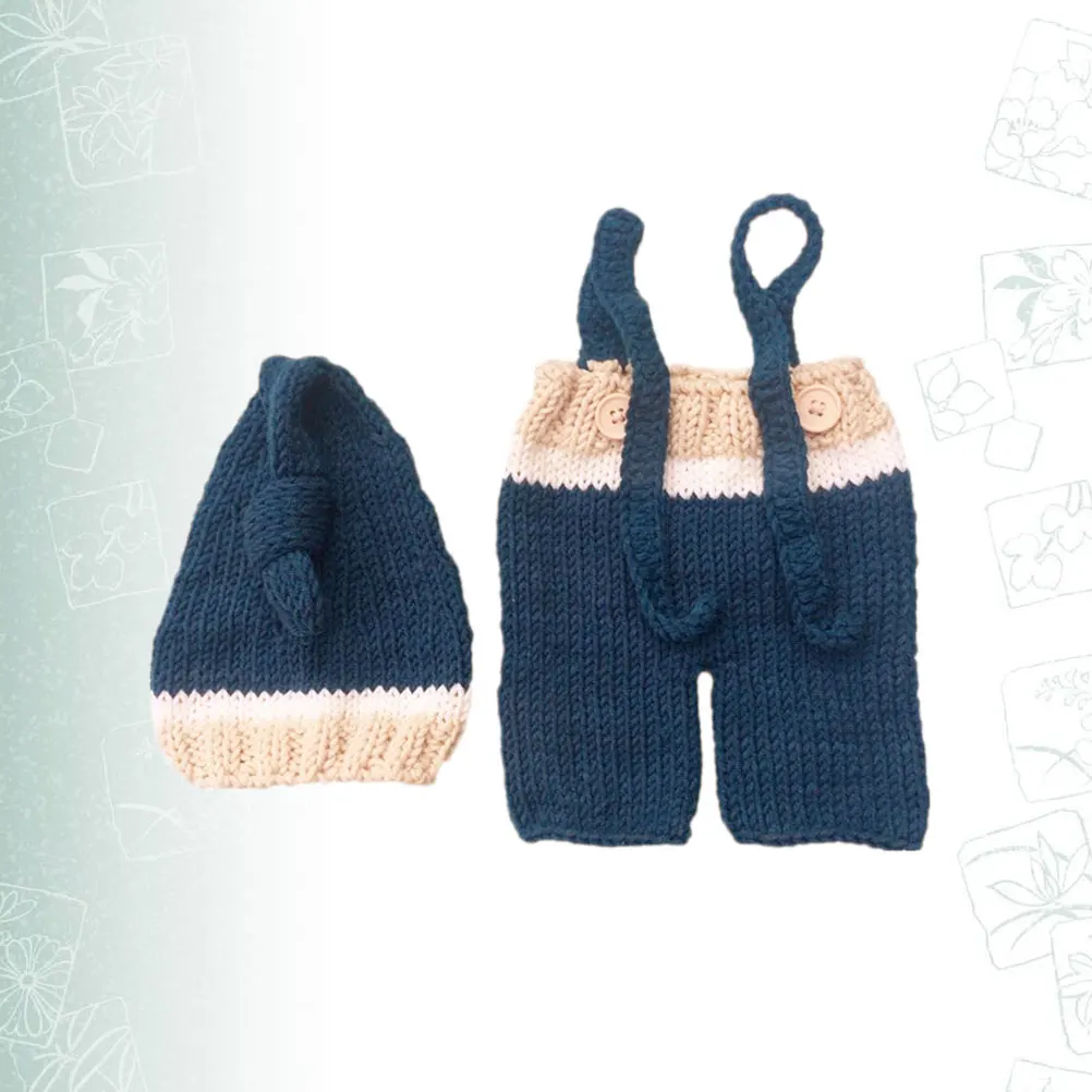 Conjunto de roupas para bebês recém-nascidos, roupas de malha, adereços para fotos, design confortável de desenho animado, perfeito para sessões fotográficas, presentes