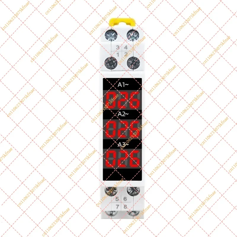 

Mini 3-Phase Ammeter | DIN Rail Mount Modular Current Meter with LED Digital Display for Industrial Monitoring