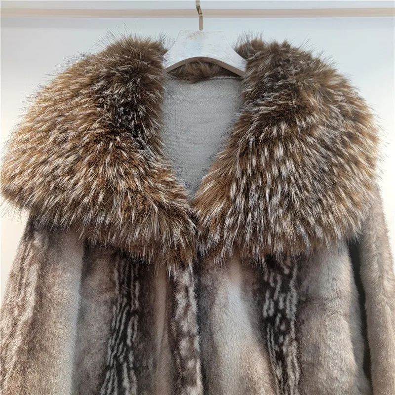 Faux Fur Coat 2025 New Winter Short Coat Imitation Mink Fur One-Piece Eco-Friendly Fur Coat for Women with Large Collar