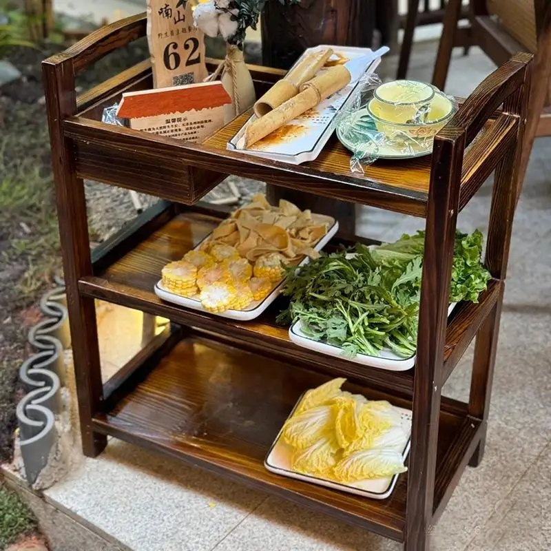 

Креативная прямоугольная деревянная подставка для хранения и сервировки на кухне и в ресторанах, коммерческая, для использования в ресторанах