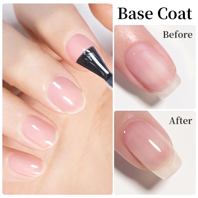 AWStorG 1/2Pcs 15ml No Wipe Top Base Coat Nail Gel Polish Design Enhancer Varnish Semi Permanent Soak Off UV LED Nail Art Tool