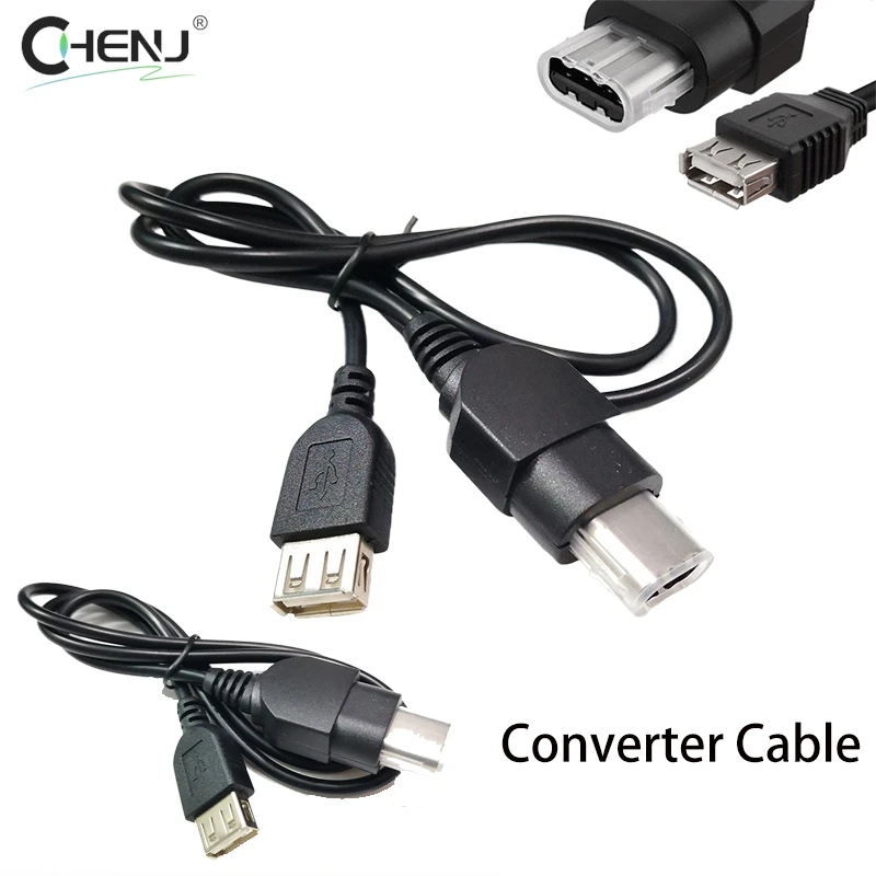 80cm AV Audio Video Composite Wire USB Cable For XBOX Female USB To Xbox Game Controller Adapter Convertion Cable