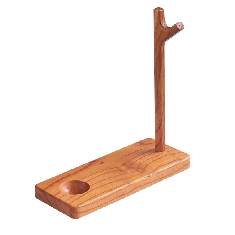 Solid Wood Vertical Type Holder, Long Handle Reading Pipe, Display Pipe, Tobacco Pipe, Display Stand, Smoking Accessories