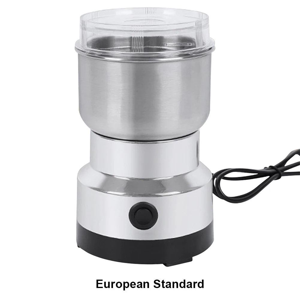 Electric Coffee Grinder Stainless Steel Spice Pepper Grinder Household Grain Grinder for Spices Seeds Rice Beans Seasonings