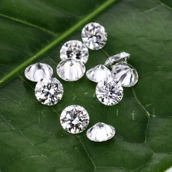 100pcs/lot 0.7mm~4.0mm Round Shape Loose CZ Stone White Color AAAAA Cubic zirconia  8 Hearts and 8 arrows