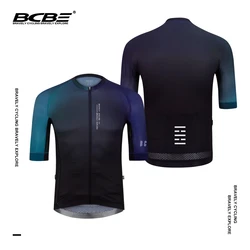 BCBE Men Cycling Jersey Top Quality Short Sleeve Bicycle Clothing Pro Aero UPF 50+ Fabric MTB Road Bike Jersey With YKK Zips