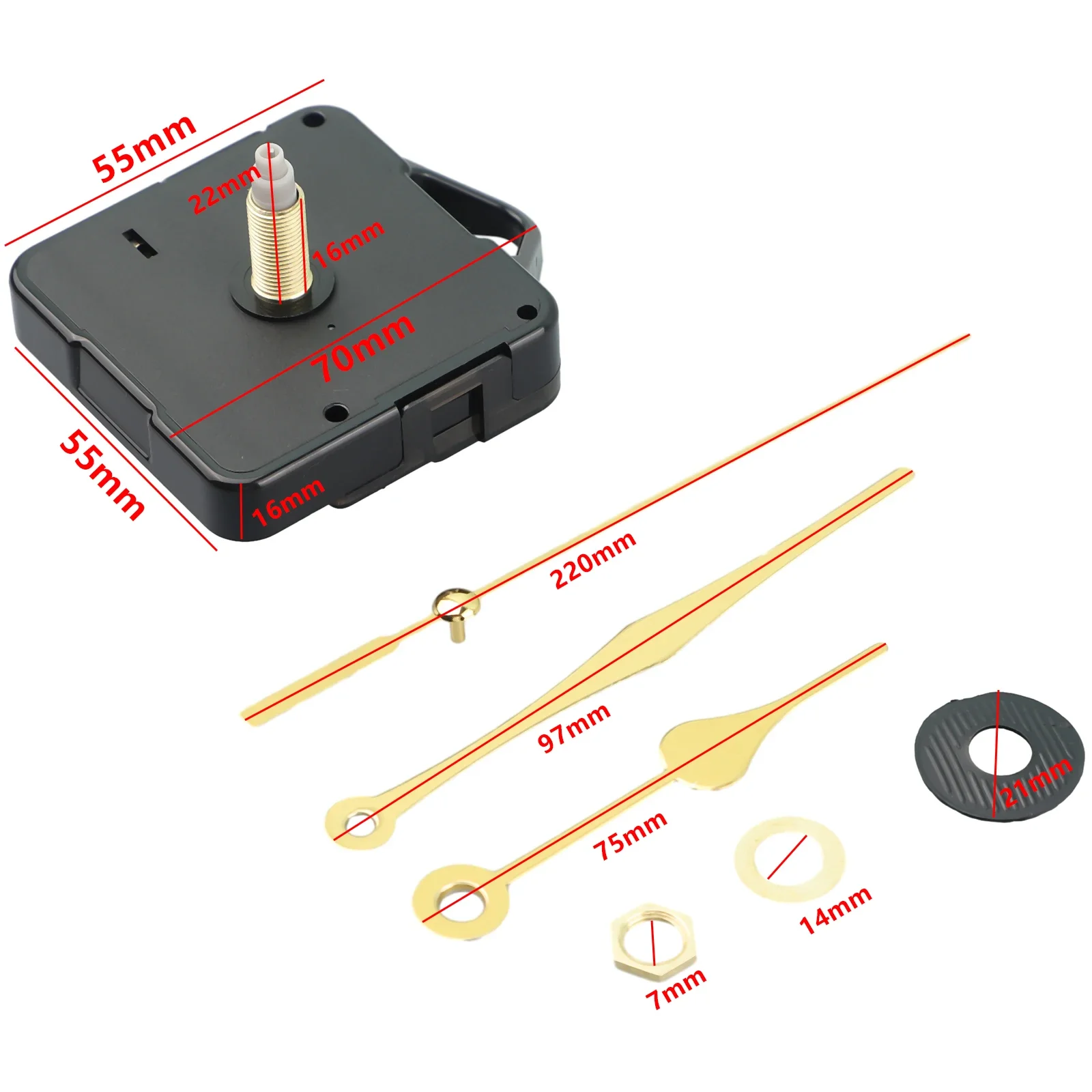 7 pçs/set novo conjunto de reparo relógio peças reposição componentes fácil usar plástico alto desempenho + alumínio