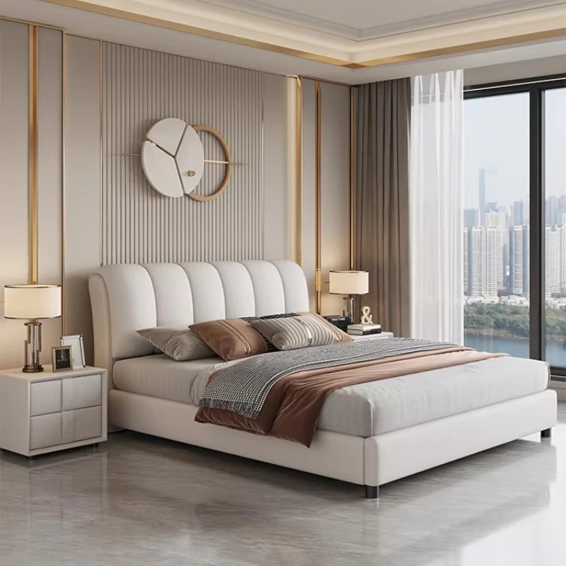 

Headboards Double Bed Children Bedroom Sleeping Single Full Queen Luxury Bed Simple Design Letto Matrimoniale Unique Furniture