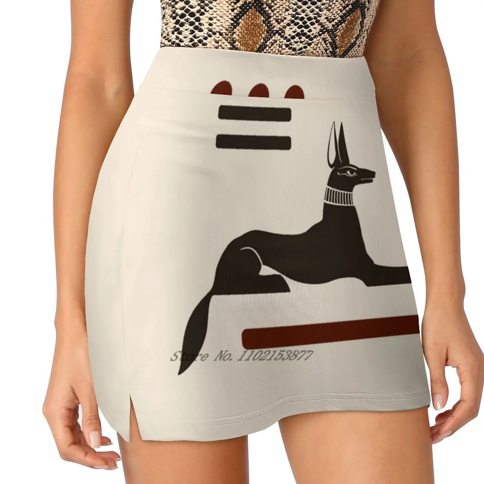 Anubis Ancient Egyptian Women Sports Skirt Tennis Golf Dance Fitness Running Yoga Skirts Ramses Egypt Civilization Antique