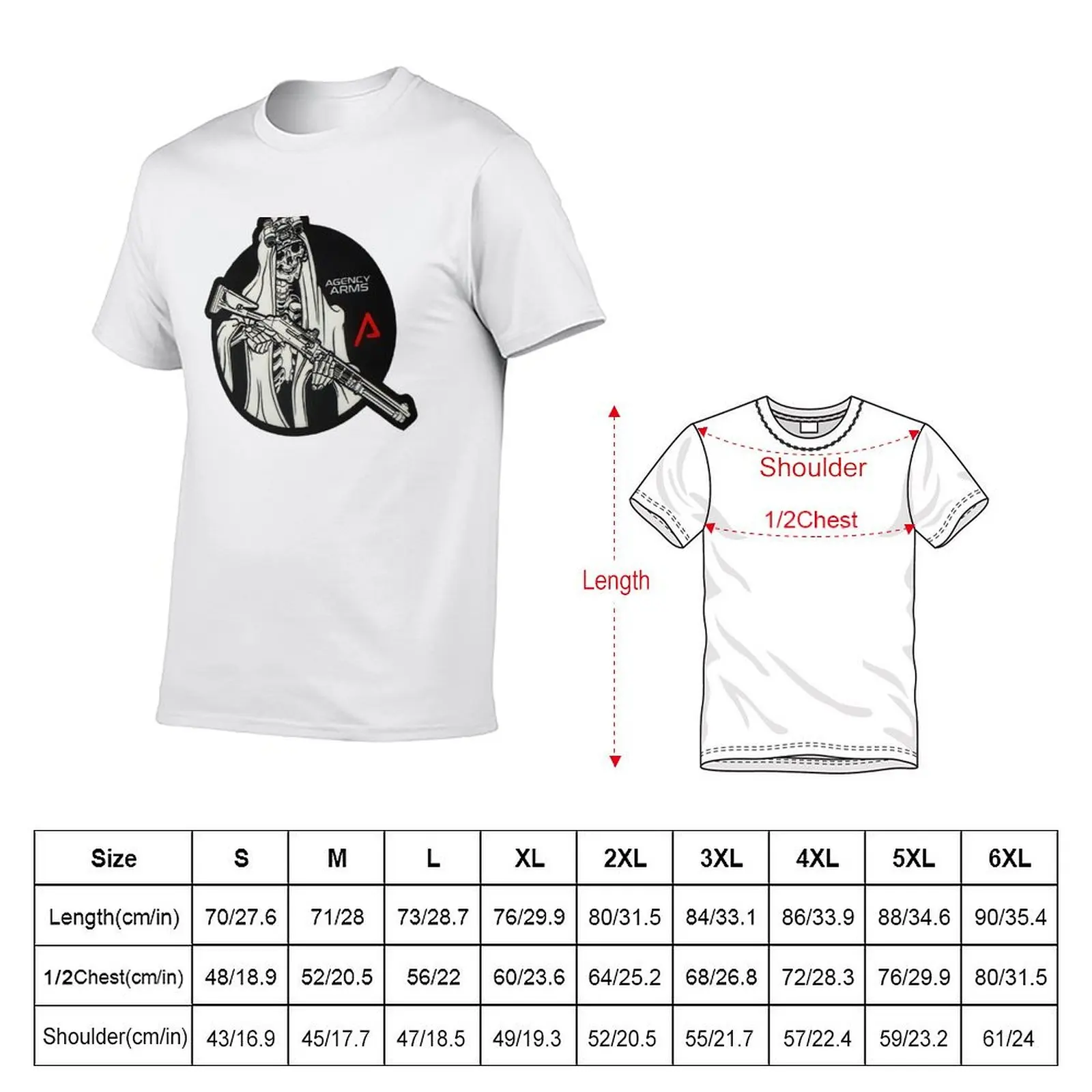 AGENCY ARMS T-Shirt Casual Simple Design Short Sleeve Shirt