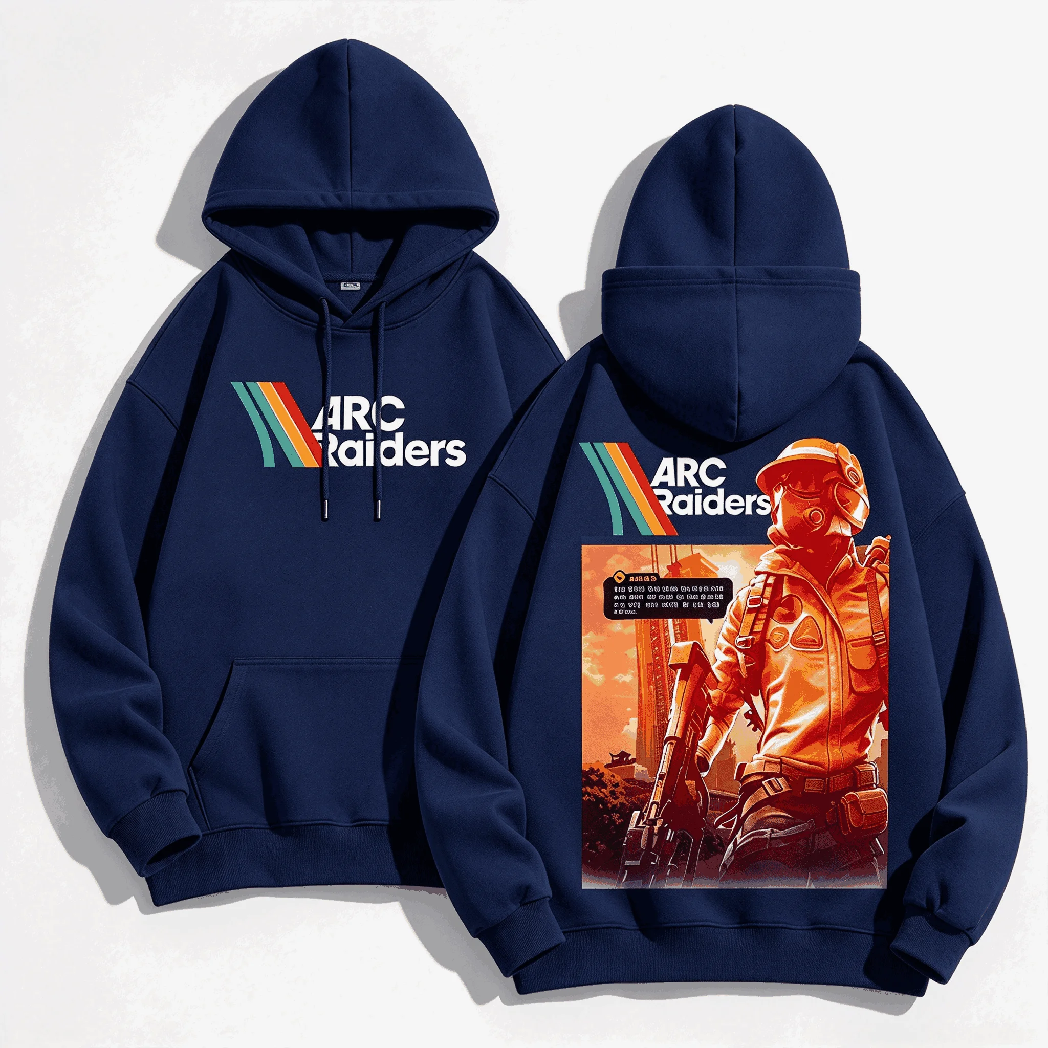 ARC Raiders Print hoodies Casual Loose Oversized Unisex sweatshirt Sports Graphic Retro Fashion Neutral Harajuku Classic Couples