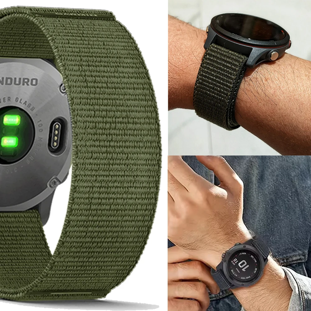 QuickFit 22 26 mm Nylon-Schlaufenarmband für Garmin Fenix 8 Pro E 7X 7 6X 6 5X 5Puls Band für Epix Pro Gen2/Enduro 3 geflochtene Uhrenarmbänder