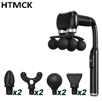 6-Heads Handhel Fascia Gun High Frequency Vibration Body Massage Gun Neck Shoulder Waist…