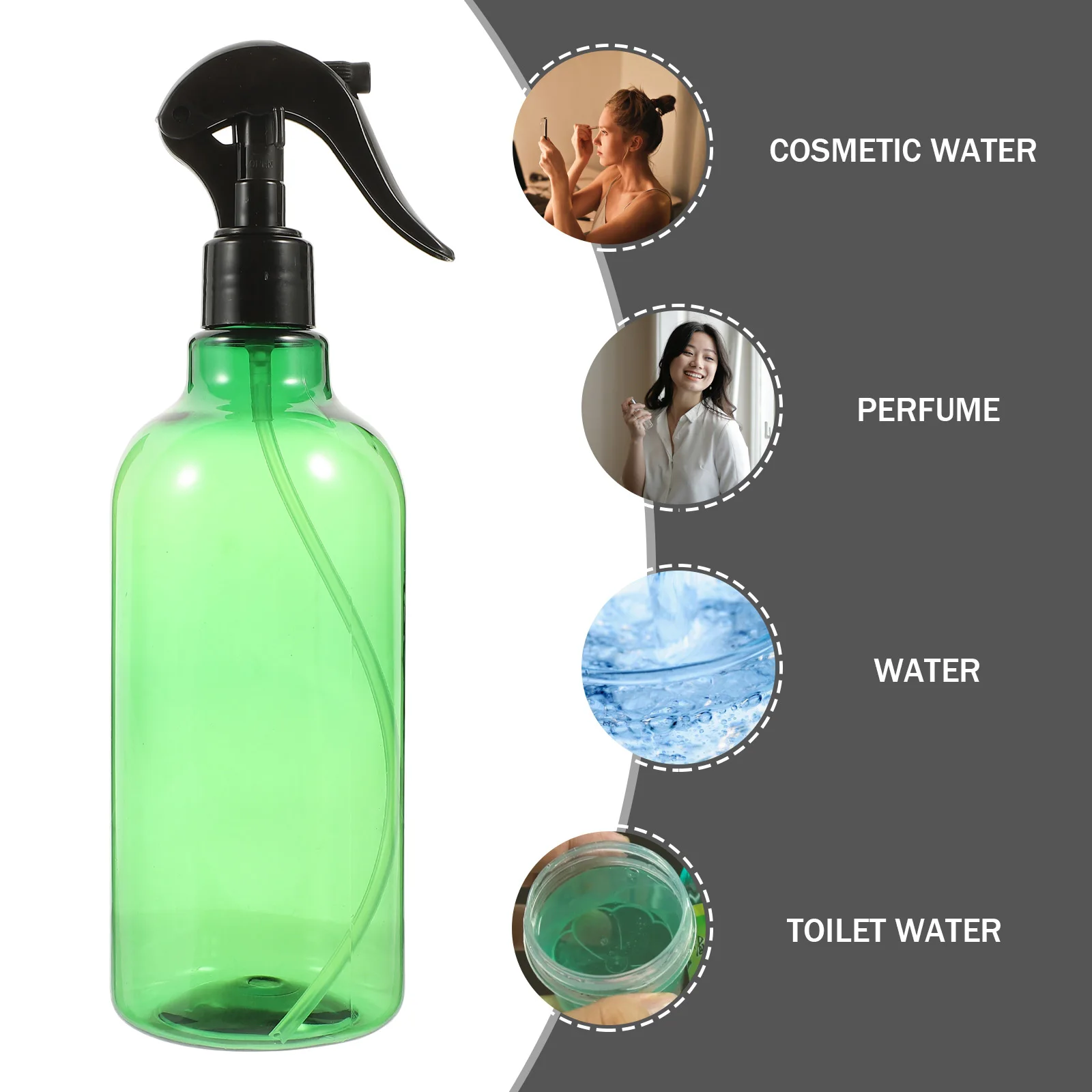 

3pcs Long Neck Spray Bottles Fine Mist Plastic Empty Sub for Travel Gardening Disinfection Refillable Durable Reusable Leak