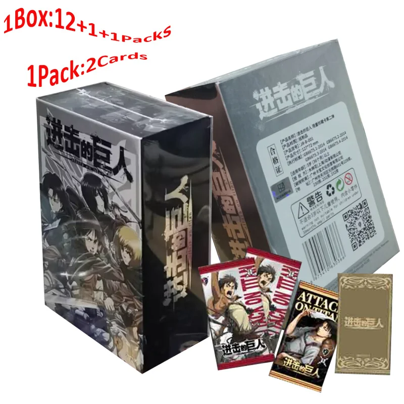 

Anime Attack On Titan Eren Jaeger Mikasa Collection Cards Kids Birthday Gift Game Cards Table Toys For Family