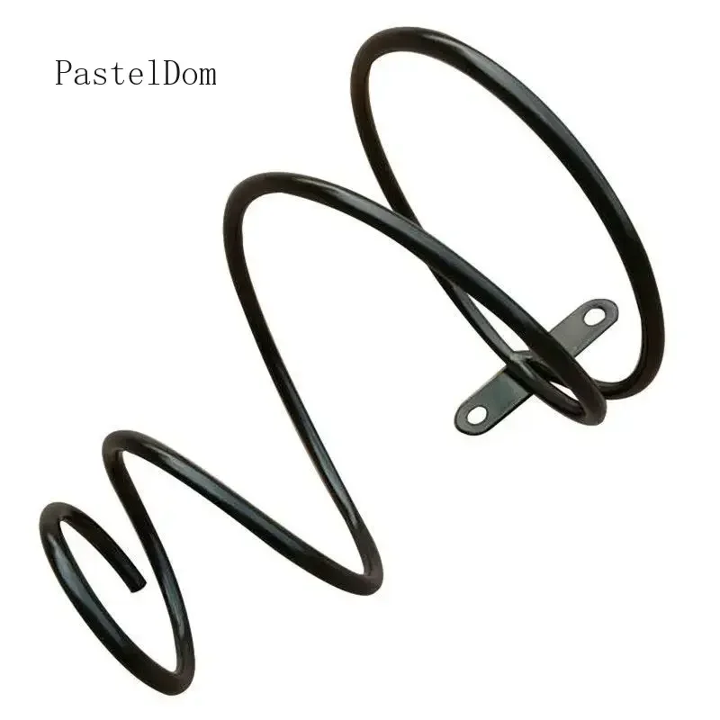 Black European Style Wrought Iron Wall Mounted Rack, Wall Hanging Decor, Wine Bottle and Hair Dryer Storage Holder