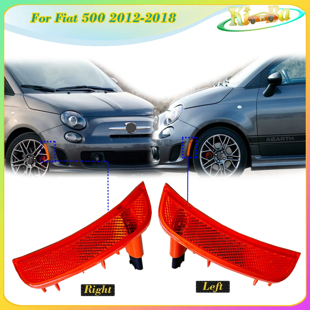 

KIMBA Car Left & Right Side Marker Light Lamp Turn Signal Light fender Light Yellow /Red Light Original For Fiat 500 2012-2018