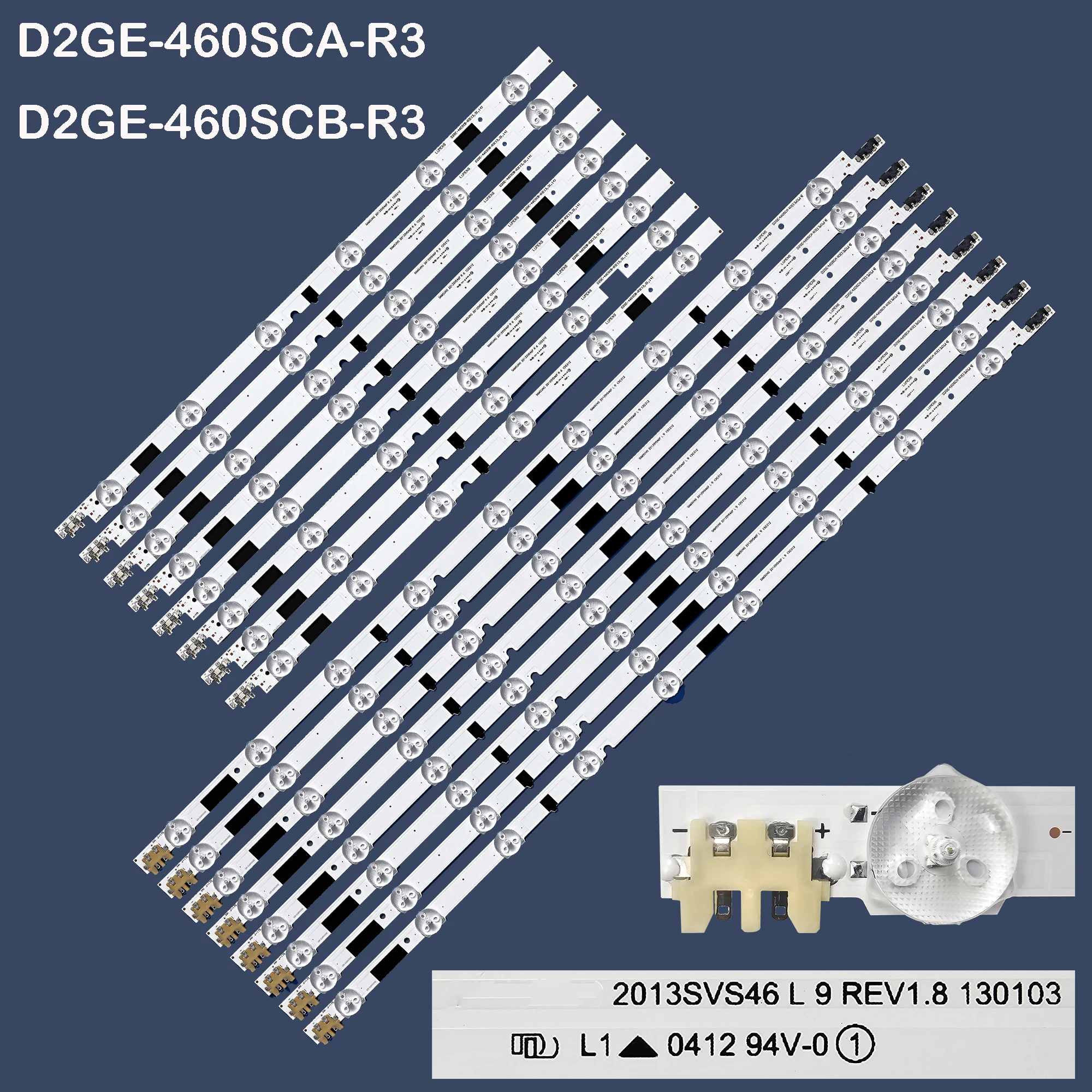 Striscia LED di retroilluminazione per UE46F5000AK UE46F5020AK UE46F5300AK UE46F5500AK UE46F6100AK UE46F6200AK UE46F6330AK UE46F6400AK UE46F6510 UE46F