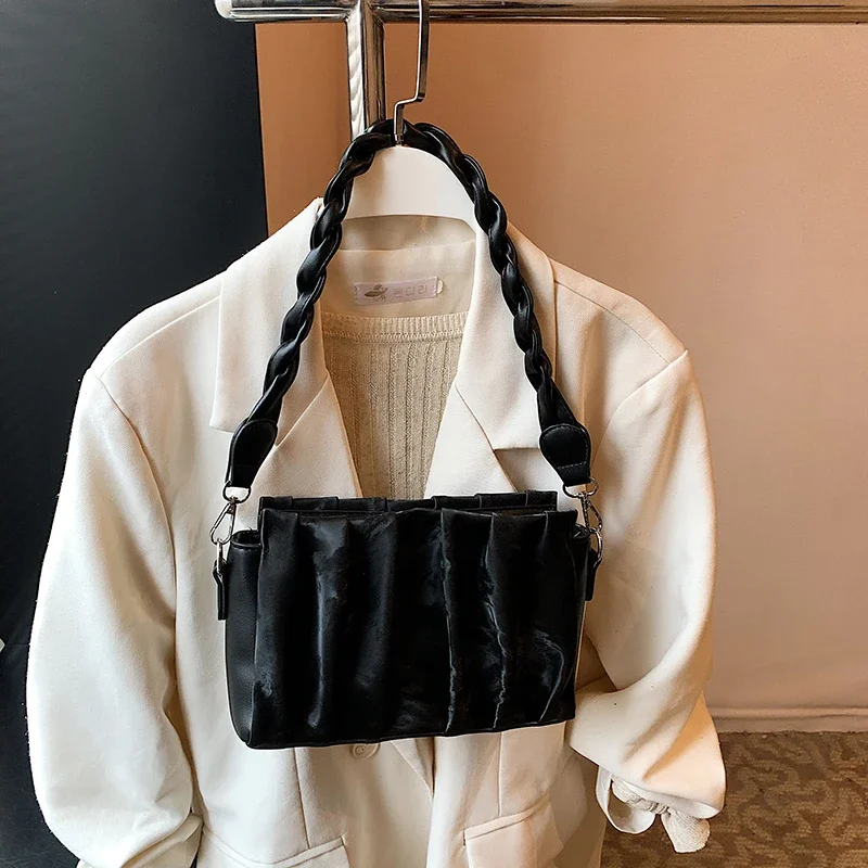 

Designer Paris Fashion Crossbody Bag - Women's Chic Minimalist Purse With Vintage Letter Logo & Adjustable Strap