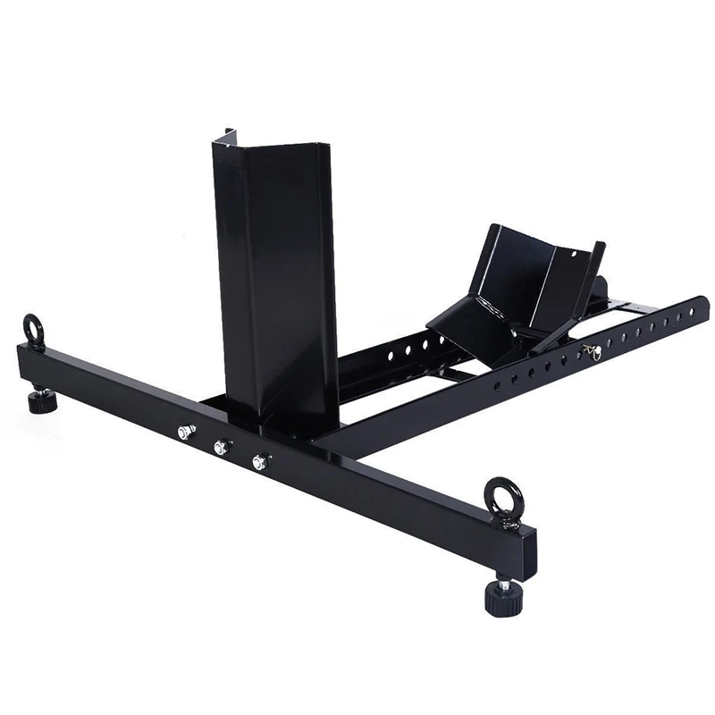 【Hot】Motorcycle Wheel Chock Upright 1800 lbs Heavy-duty Steel Motorcycle Front Wheel Stand with Adjustable Holes , ,H106