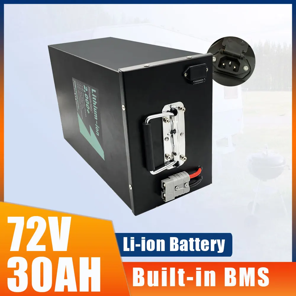 SEENRUY 72V 30AH Li-ion With 30/50A 80A BMS 3000W 5000W Tricycle Electric Lithium Polymer Battery With 5A Charger