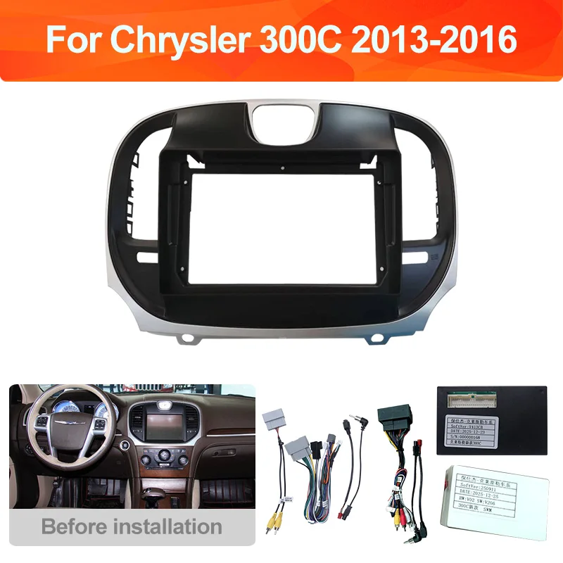 

Комплект для установки 9-дюймового Android-магнитофона в приборную панель автомобиля, адаптер-рамка для Chrysler 300C 2013-2016