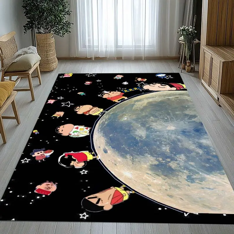 3D C-Crayon Shin-chans Cartoon Area Rug,Soft Non-Slip Carpet Mat for Living Room Bedroom Kids Playroom,Sofa Floor Rug,Home Decor
