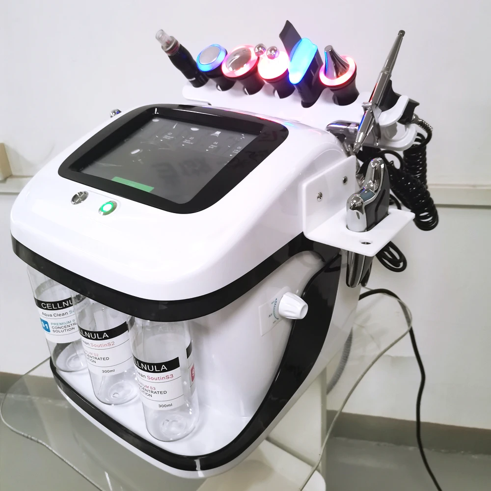 YTYINUltramicro 8 في 1 جهاز تجميل الفقاعات الصغيرة لتنظيف مسام الوجه ومزيل الرؤوس السوداء والأكسجين الناعم