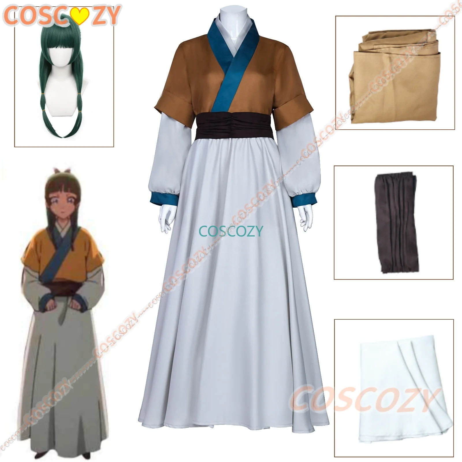 Maomao Cosplay Costume Anime The Apothecary Diaries Cosplay S-3XL Women Cute Costume Mao Mao New Cosplay Dress Plus Size