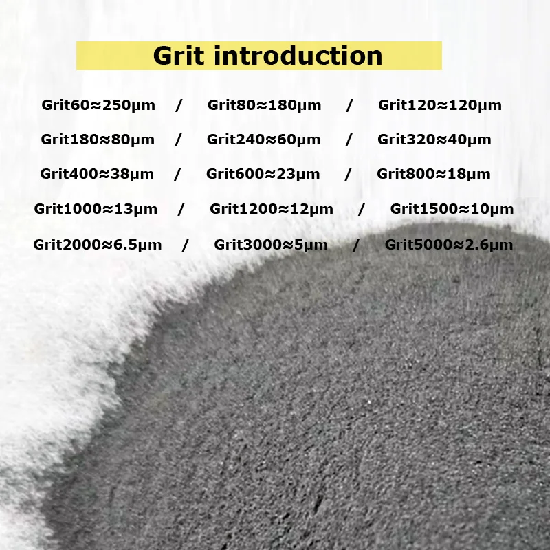 500 جرام Grit60 ~ 3000 مسحوق جلخ صغير من Carborundum باللون الأسود بواسطة آلة بهلوان الاهتزاز تلميع اليشم والعقيق #3