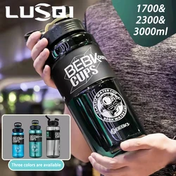 LUSQI  Water Bottles Thicken High Volume Plastic 1700/2300/3000ML Sports Water Cup Suitable For Fitness Family Camping