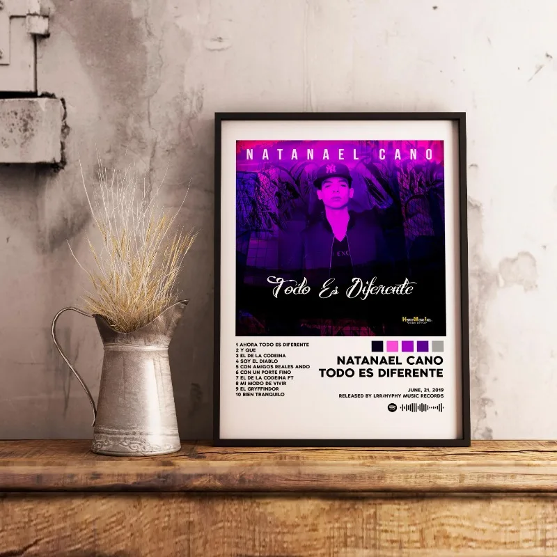 Natanael Cano Canvas Print Poster Nata Montana/A Mis 20/NATAKONG Album Cover Art Wall Decor Vibrant Living Room Home Decor Gift