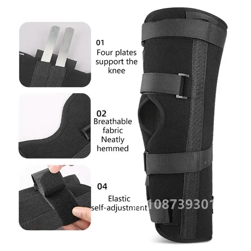 Knee Immobilizer Brace Breathable Knee Brace & Stabilizer Full Leg Support Brace for Surgery Recovery, Knee Injury Dropshipping