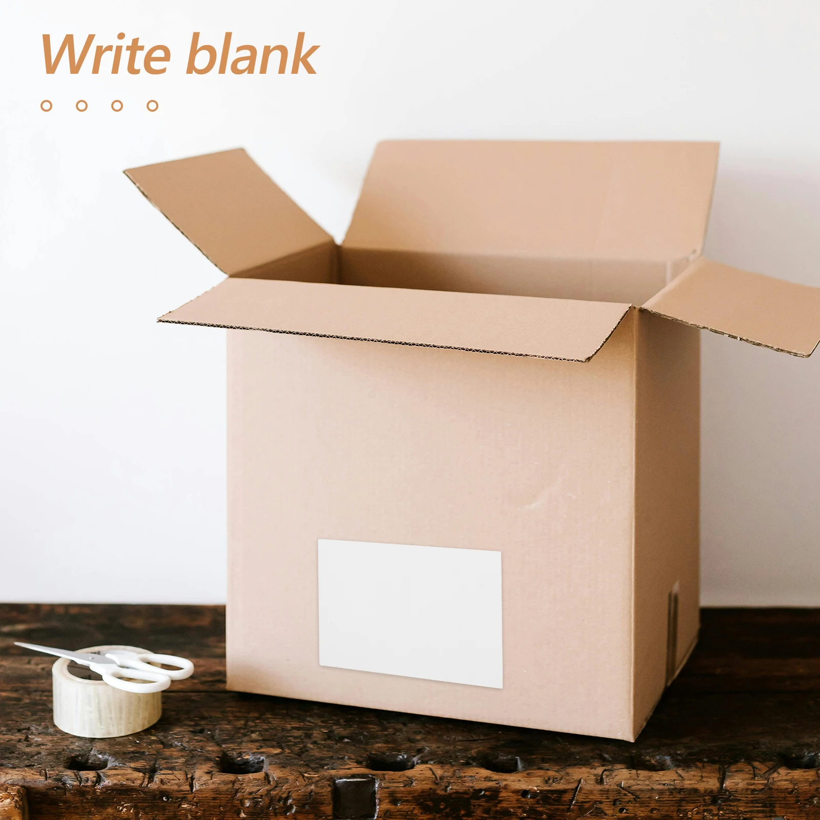 

50pcs Label Sticker 6x4 Inch Removable Blank White Storage Bin Tags Waterproof Tear Resistant Self Adhesive Paper