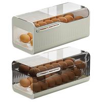 Kitchen Egg Storage Box Automatic Scrolling Egg Rack Holder Storage Box Egg Basket Container Organizer Egg Dispenser rack