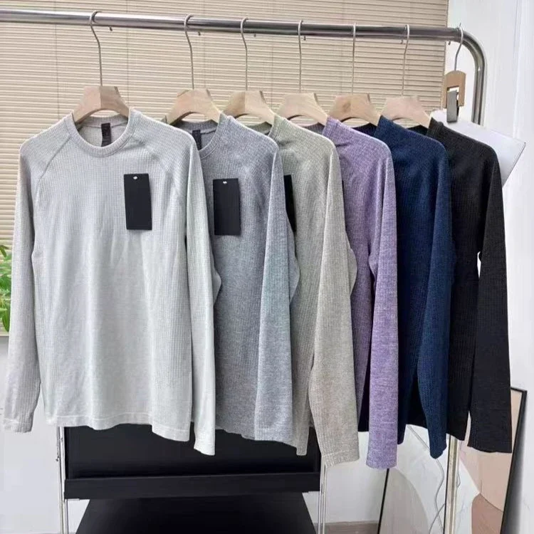 

Мужская футболка Lemon Metal Vent Tech, спортивная футболка с длинным рукавом для фитнеса, тренировочные рубашки для бега, спортивная одежда для спортзала, быстросохнущая Рашгард