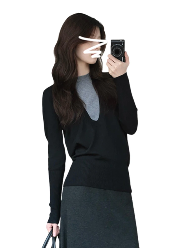 البلوزات لاعبا البلوفرات النساء محبوك القمم الحيوان طباعة سترة شقوق حافة الحفل اليومي مهرجان بديل روك باند صالح #5