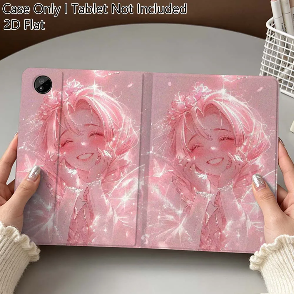 Anime Pink Girl For Lenovo Xiaoxin Pad Pro Tab K11 K10 Y900 3rd Y700 P11 P12 11.5 12.7 8.8 Inch Tablet Case Gift