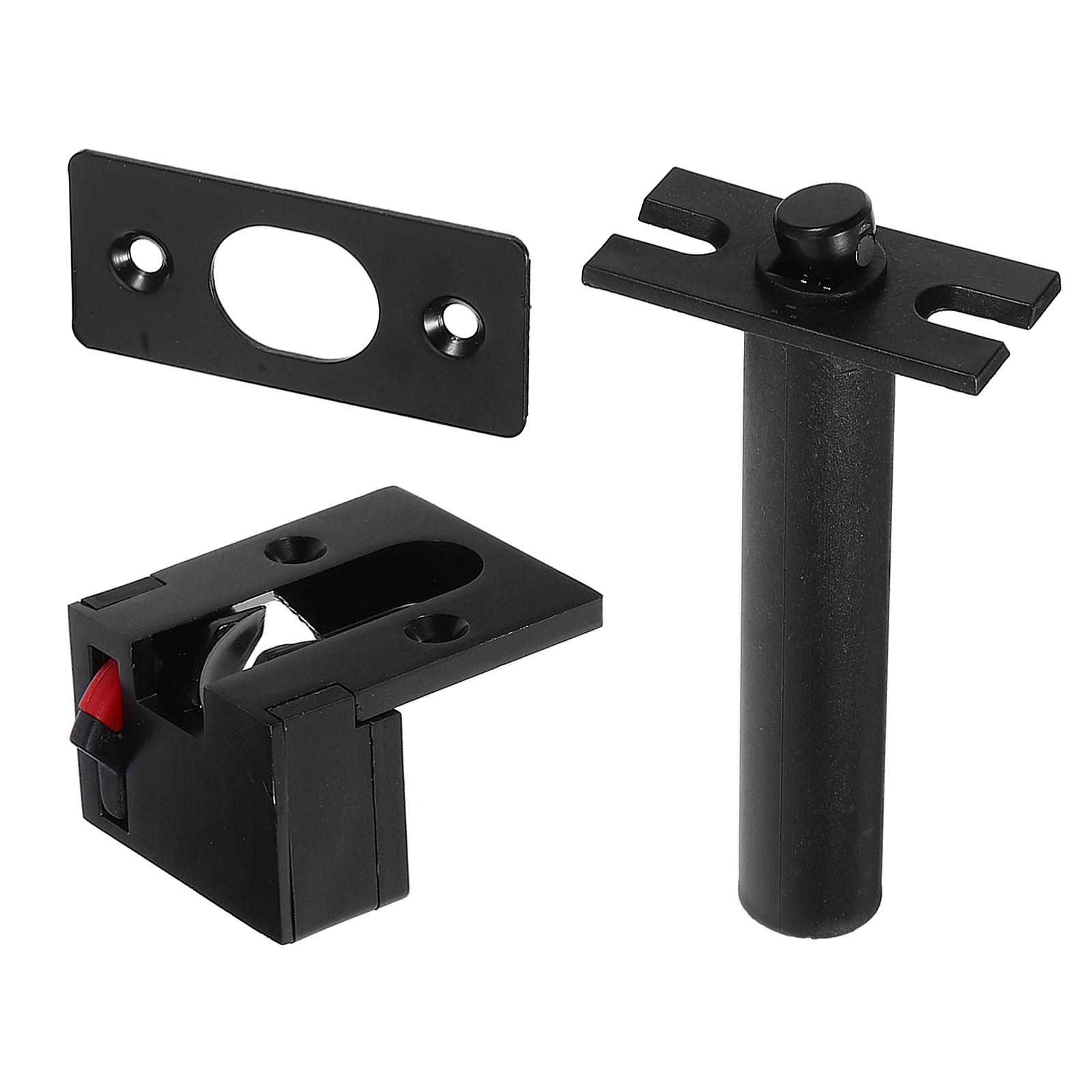 

1 Set Hidden Anti-Theft Lock Stainless Steel Bolt Concealed Guard Latch For Home Hotel Apartment Black Chain Lock Security Latch