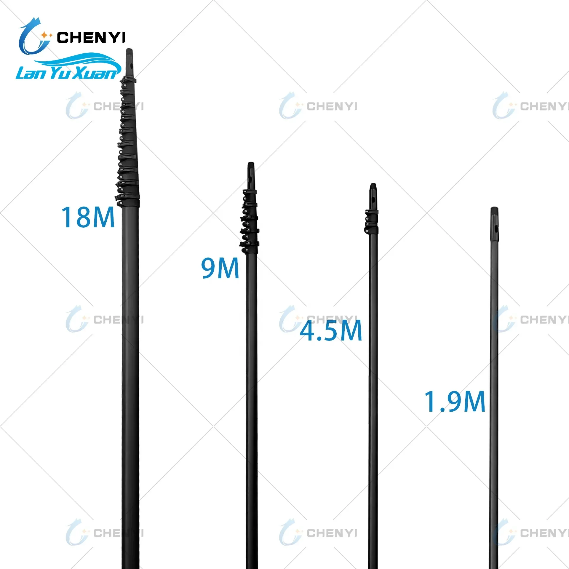 

20FT 6m Strong Adjustable Extension Telescopic Pole Carbon Fiber Telescopic Pole For Swimming Pool Cleaning