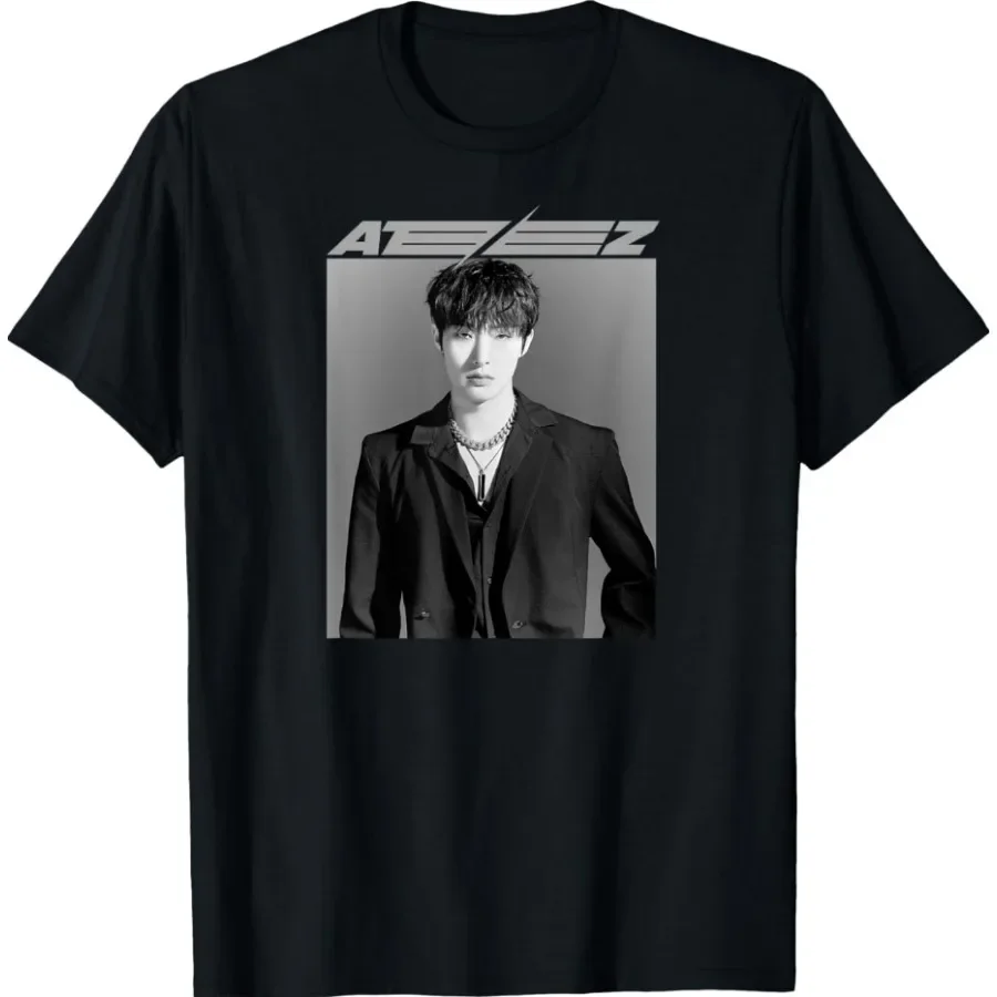 KPOP 2025 Ateez World Tour TOWARDS THE LIGHT Oversized T Shirt Hongjoong San Yunho Yeosang Mingi Wooyoung Jongho Graphic Tees