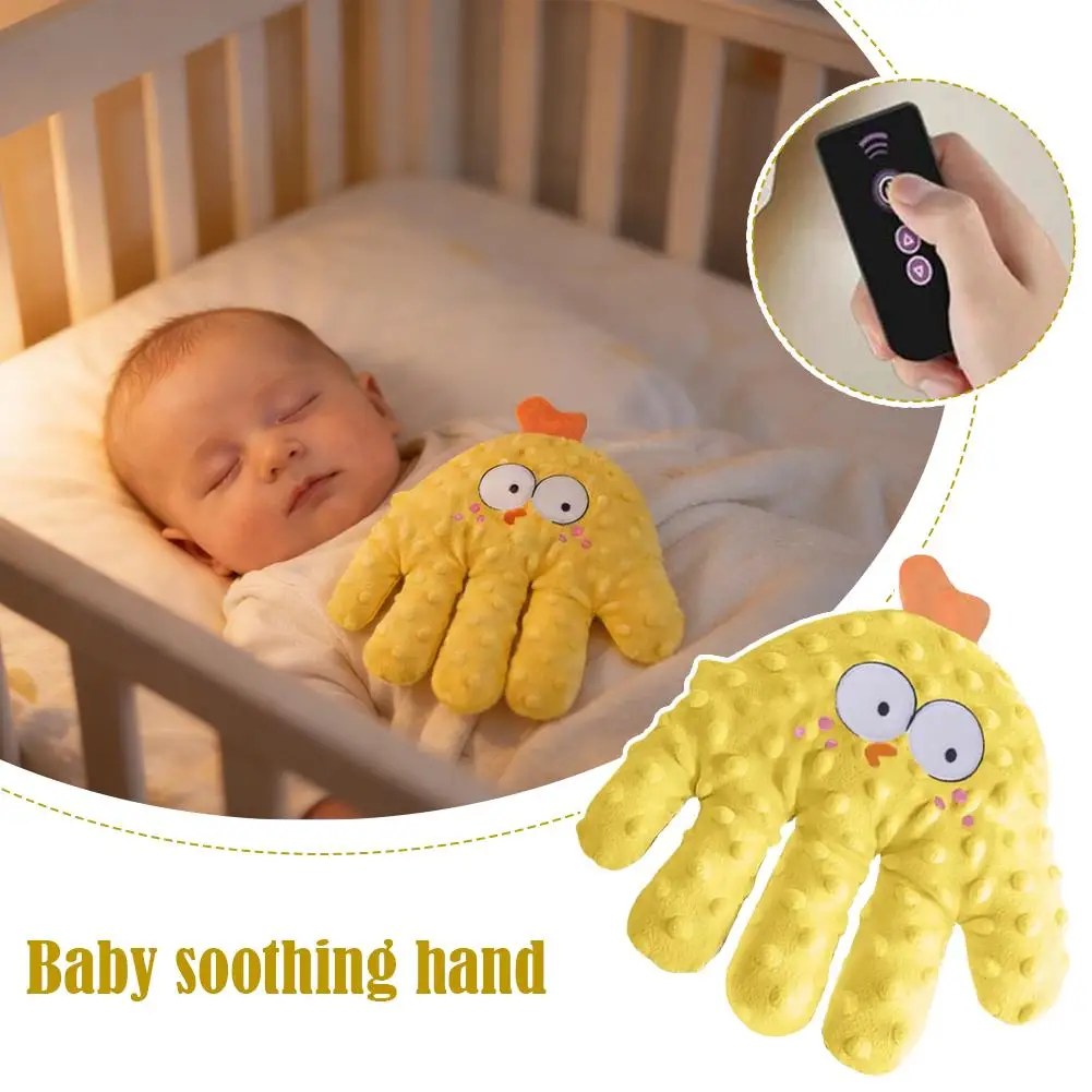 

1 шт. Автоматическая успокаивающая игрушка-погремушка для сна младенцев с пультом ДУ, плюшевая, с наполнителем из бобов, для согревания рук, снятия стресса, комфортная, для новорожденных, подарок